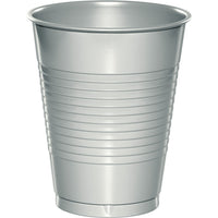 240 pc Bulk Shimmering Silver 16 oz Plastic Cups