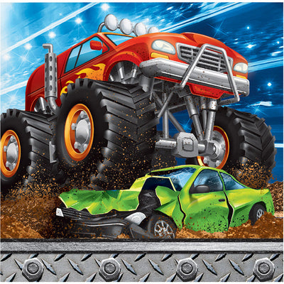 192 pc Bulk Monster Truck Beverage Napkins