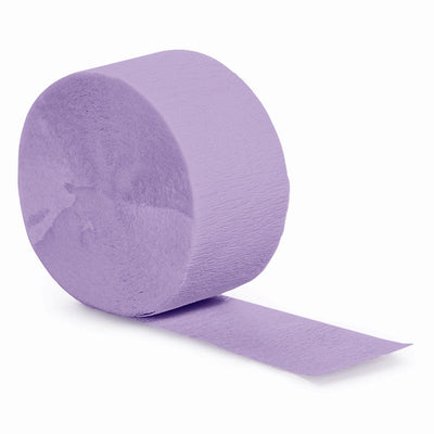 12 pc Bulk Luscious Lavender Crepe Streamer 81 ft