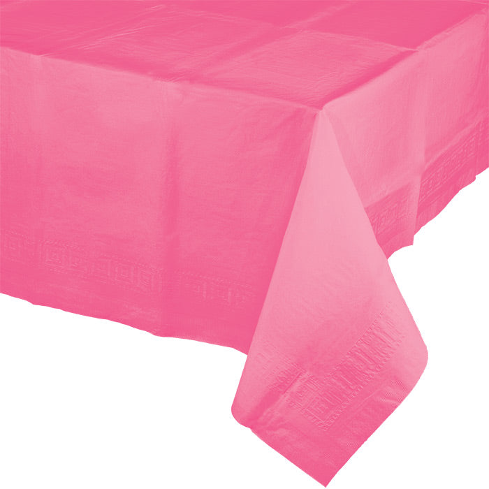 6 pc Bulk Candy Pink Paper Table Covers 54 inch x 108 inch
