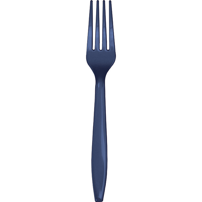 600 pc Bulk Navy Plastic Forks