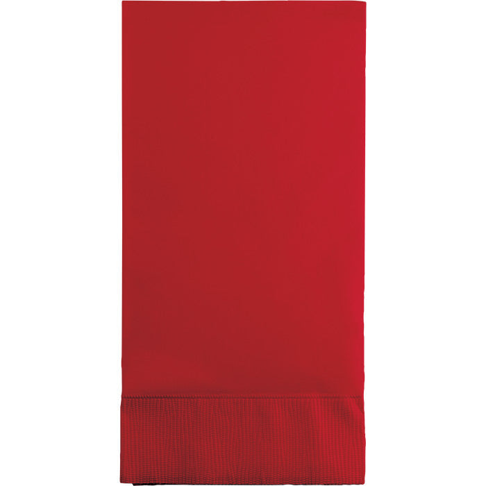 192 pc Bulk Classic Red 3 Ply Guest Towels
