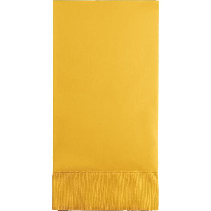192 pc Bulk School Bus Yellow 3 Ply Guest Towels