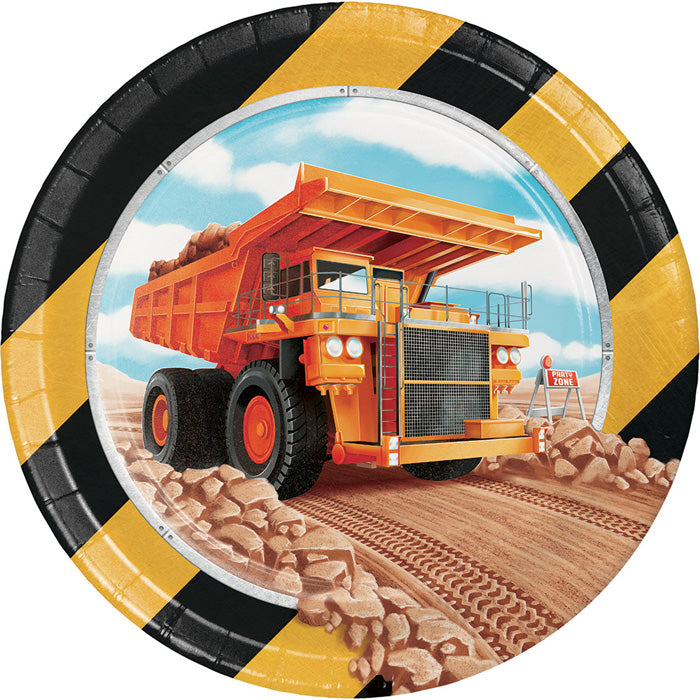 96 pc Bulk Big Dig Construction Dessert Plates