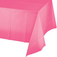 12 pc Bulk Candy Pink Plastic Table Covers
