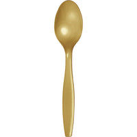 288 pc Bulk Glittering Gold Plastic Spoons