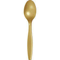 600 pc Bulk Glittering Gold Plastic Spoons