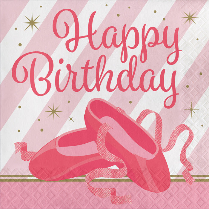 192 pc Bulk Twinkle Toes Birthday Luncheon Napkins