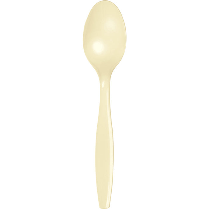 288 pc Bulk Ivory Plastic Spoons