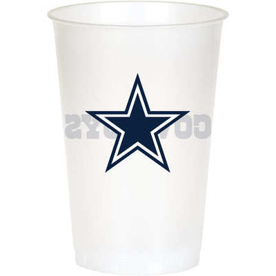 Dallas Cowboys Plastic Cup, 20 Oz (8/Pkg)