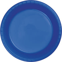 240 pc Bulk Cobalt Blue 6.75 inch Plastic Dessert Plates