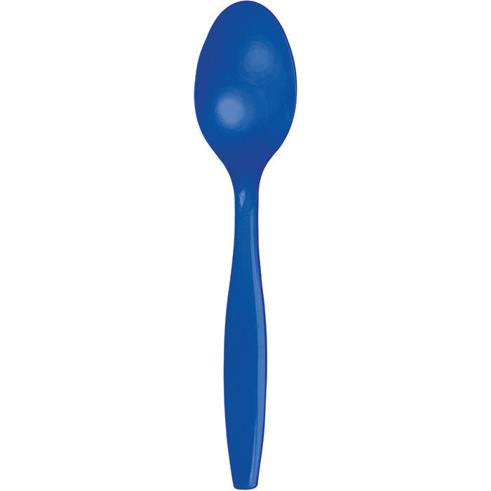 600 pc Bulk Cobalt Blue Plastic Spoons