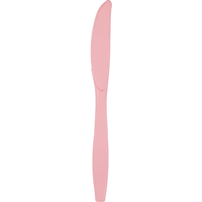288 pc Bulk Classic Pink Plastic Knives