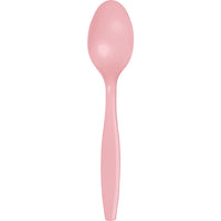 288 pc Bulk Classic Pink Plastic Spoons
