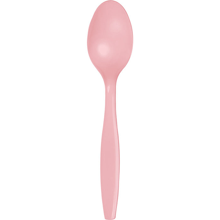 600 pc Bulk Classic Pink Plastic Spoons