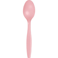 600 pc Bulk Classic Pink Plastic Spoons