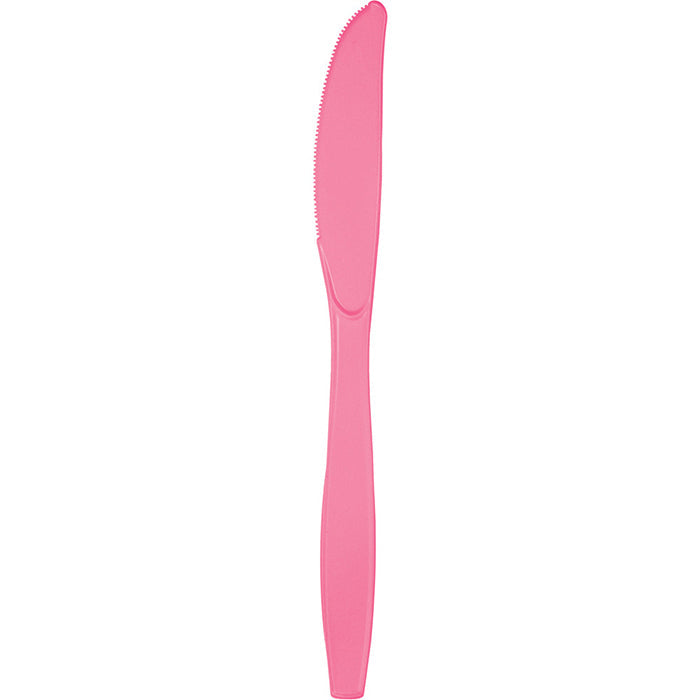 288 pc Bulk Candy Pink Plastic Knives