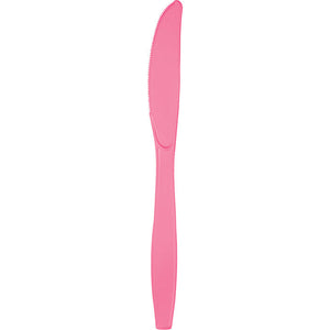 288 pc Bulk Candy Pink Plastic Knives