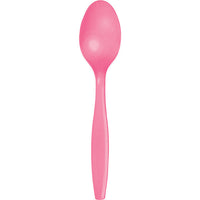 288 pc Bulk Candy Pink Plastic Spoons