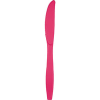 288 pc Bulk Hot Magenta Plastic Knives