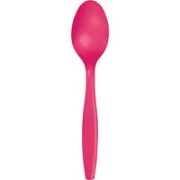 288 pc Bulk Hot Magenta Plastic Spoons