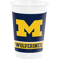 96 pc Bulk University of Michigan 20 oz Plastic Cups