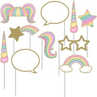 60 pc Bulk Sparkle Unicorn Photo Booth Props