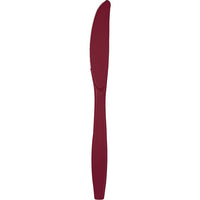 288 pc Bulk Burgundy Plastic Knives