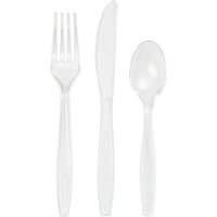 216 pc Bulk Clear Value Friendly Assorted Plastic Cutlery