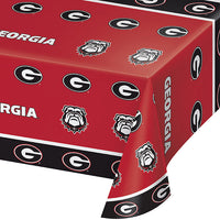12 pc Bulk University of Georgia Plastic Table Covers