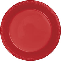 240 pc Bulk Classic Red 6.75 inch Plastic Dessert Plates