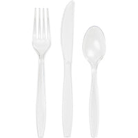 288 pc Bulk Clear Assorted Plastic Cutlery