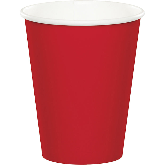 96 pc Bulk Classic Red Value Friendly 9 oz Hot & Cold Cups