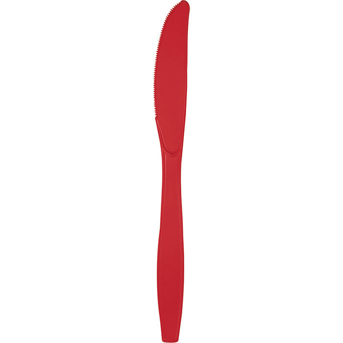 288 pc Bulk Classic Red Plastic Knives
