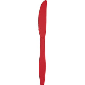 288 pc Bulk Classic Red Plastic Knives