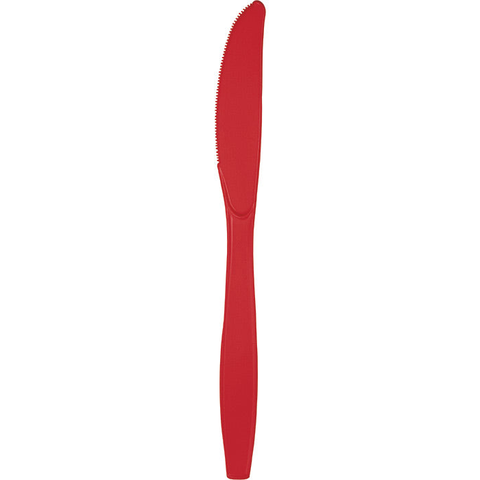 600 pc Bulk Classic Red Plastic Knives