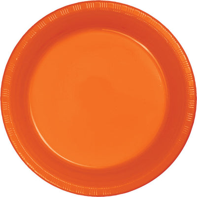 240 pc Bulk Sunkissed Orange 6.75 inch Plastic Dessert Plates