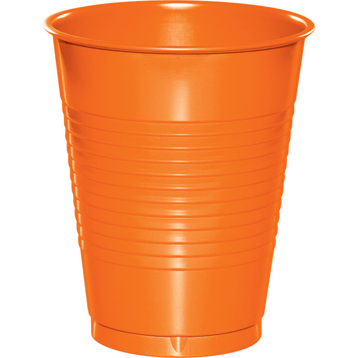 240 pc Bulk Sunkissed Orange 16 oz Plastic Cups