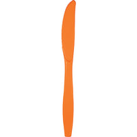 600 pc Bulk Sunkissed Orange Plastic Knives