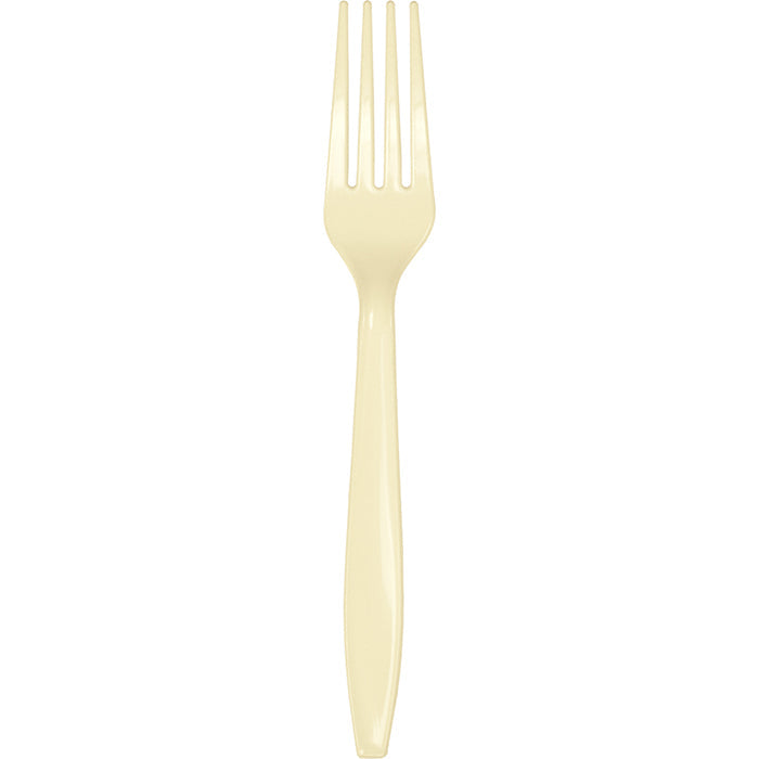 288 pc Bulk Ivory Plastic Forks