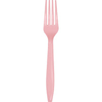 288 pc Bulk Classic Pink Plastic Forks