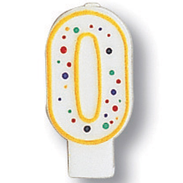 6 pc Bulk Polka Dot #0 Candles