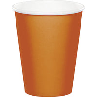 240 pc Bulk Pumpkin Spice Orange 9 oz Hot & Cold Cups