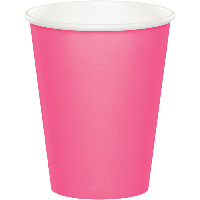 240 pc Bulk Candy Pink 9 oz Hot & Cold Cups