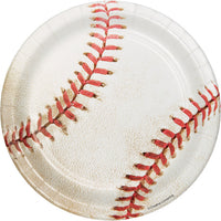 96 pc Bulk Baseball Dessert Plates