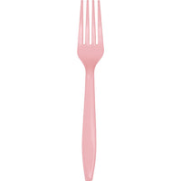 600 pc Bulk Classic Pink Plastic Forks