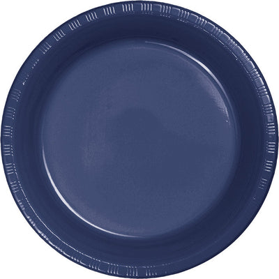 240 pc Bulk Navy 6.75 inch Plastic Dessert Plates