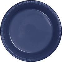 240 pc Bulk Navy Plastic Banquet Plates 10.25 inch