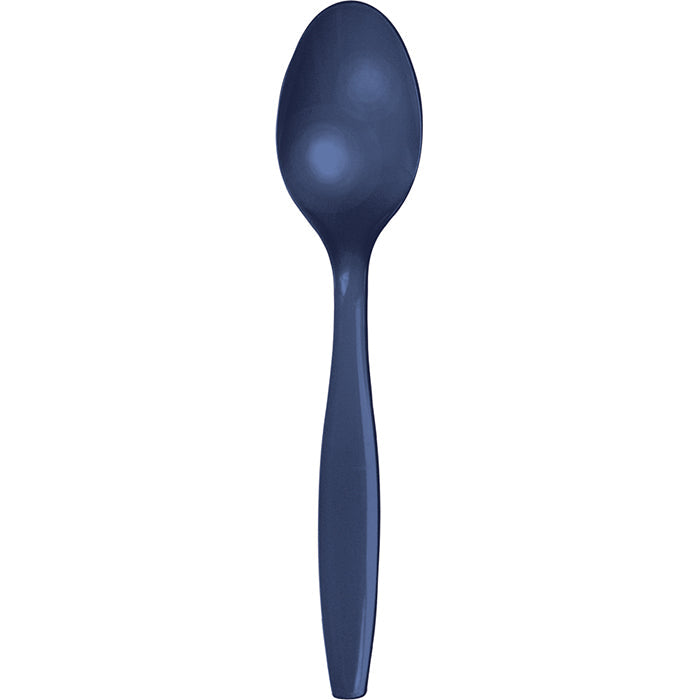 288 pc Bulk Navy Plastic Spoons