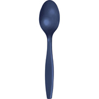 288 pc Bulk Navy Plastic Spoons
